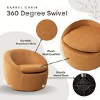 Fauteuil pivotant - Rotation à 360° - Tissu bouclette