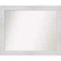 33" x 27" Non-Beveled Mosaic White Wall Mirror - Amanti Art: Modern Rectangle, Includes Mounting Hardware