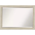 40" x 28" Beveled Parthenon Cream Wood Wall Mirror - Amanti Art: Modern Rectangular, No Assembly Required