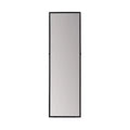 Brewster Carmen Black Rectangular Linear Mirror: Modern Floor Mirror, 60x18, Metal Frame, Freestanding