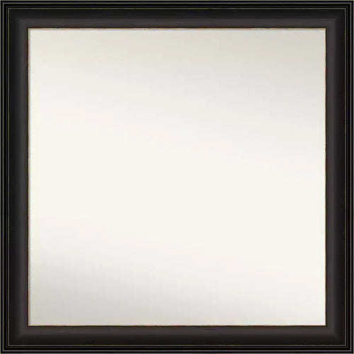 31" x 31" Non-Beveled Trio Oil Rubbed Bronze Wall Mirror - Amanti Art: Modern Square Framed, Polystyrene Material, Includes Mounting Hardware