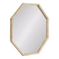Kate & Laurel All Things Decor 28"x28" Occonor Wall Mirror Wood Natural: Modern Transitional Style, No Assembly Required