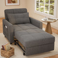 Canapé-lit convertible 3 en 1, chaise longue rembourrée réglable et pliable