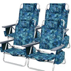 Lot de 4 chaises de plage pliantes de randonnée Costway, 5 positions d'extérieur - Voir détails