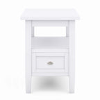 WYNDENHALL Norfolk Table d'appoint étroite de style transitionnel rectangulaire en bois massif, 35,5 cm de large – 35,5 cm de large