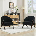 COZONY Mid Century Modern Accent Chair, Upholstered Armchair with Wood Frame for Living Room and Bedroom
