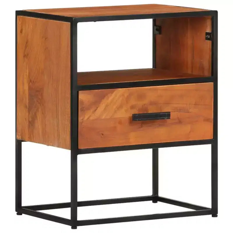 vidaXL Table de Chevet Table d'appoint Chambre à Coucher Bois Massif d'Acacia