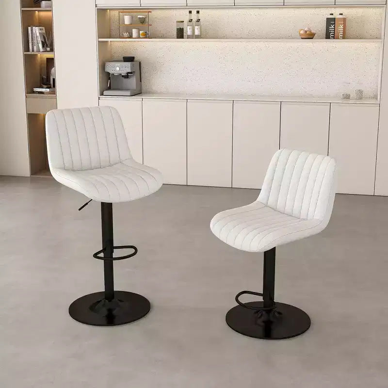 TUYOHW Lot de 2 tabourets de bar pivotants modernes à hauteur de comptoir, chaises de bar réglables en hauteur avec repose-pieds, dossier ergonomique pour îlot de cuisine, maison, bar