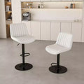 TUYOHW Lot de 2 tabourets de bar pivotants modernes à hauteur de comptoir, chaises de bar réglables en hauteur avec repose-pieds, dossier ergonomique pour îlot de cuisine, maison, bar