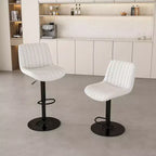 TUYOHW Lot de 2 tabourets de bar pivotants modernes à hauteur de comptoir, chaises de bar réglables en hauteur avec repose-pieds, dossier ergonomique pour îlot de cuisine, maison, bar
