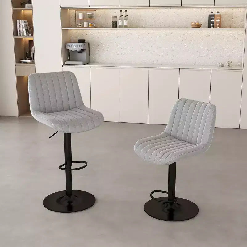 TUYOHW Modern Swivel Counter Height Bar Stool Set of 2,Adjustable Height Bar Chair with Footstool,Ergonomic Back for Kitchen Island,Home,Bar