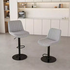 TUYOHW Modern Swivel Counter Height Bar Stool Set of 2,Adjustable Height Bar Chair with Footstool,Ergonomic Back for Kitchen Island,Home,Bar