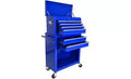 8-Drawer Rolling Tool Cabinet - Blue, Mobile & Spacious, for Warehouse/Mechanic Use