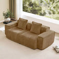 Okak Modern Modular Sectional Sofa Loveseat with Deep Seat & Pillows,Sofa Velvet Fabric Futon Couch for Living Room,Apartments