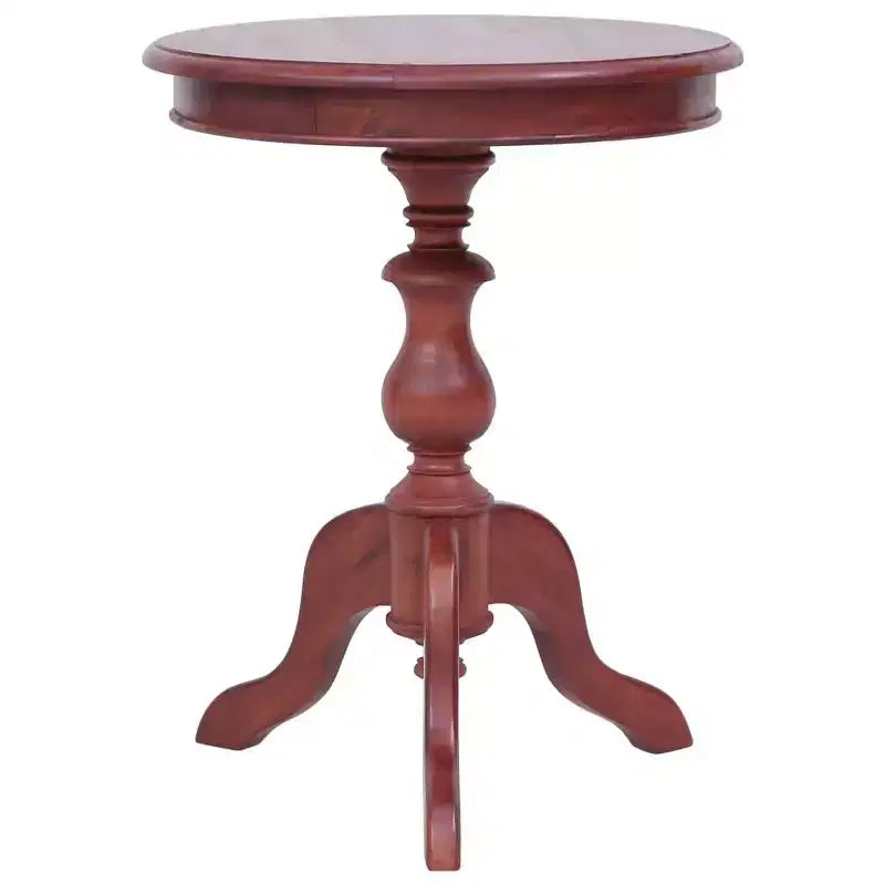 vidaXL Table d'appoint Table basse ronde Bois massif Acajou naturel