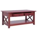 vidaXL Table basse Table d'appoint Table de chevet Salon Canapé Table en bois massif Acajou