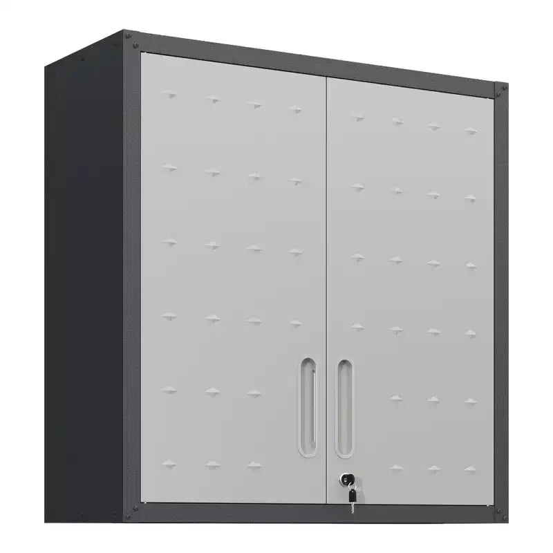 VIYET 30H Wall-Mounted Metal Storage Cabinet - Adjustable Shelf + Locking Doors, Thickened Alloy Steel, Garage/Office/Warehouse/Utility Room