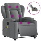 vidaXL Electric Massage Recliner Chair Polyester Medium