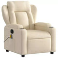 vidaXL Fauteuil inclinable électrique de massage en polyester moyenne densité