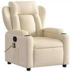 vidaXL Fauteuil inclinable électrique de massage en polyester moyenne densité