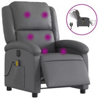 vidaXL Massage Recliner Chair Faux leather Single