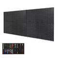 2 PCS Metal Pegboard Panels, 24X24 Peg Board Wall Organizer with Flexible Layout for Garage Storage, Workshop, KitchenCraft Room Tool Organization