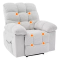 Recliner Rocking Chair with Massage and Heat, Remote Control, High Back, Breathable Upholstered Seat, Adjustable Reclining, for Living Room, Bedroom