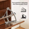 Fluted Shoe Storage Cabinet, Slim Hidden Shoe Rack Cabinet with 2 Flip Drawers & Bottom Open Shelf, Freestanding Entryway Organizer