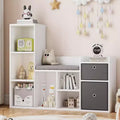 COZONY 44 Kids Bookshelf with Reading Nook, Dollhouse Bookcase with Cushion, 6 Cubby Storage and 2 Drawers