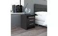 TUYOHW Table de Chevet Moderne à 2 Tiroirs, Petite Table d'Appoint Compacte pour Chambre à Coucher et Salon, Table d'Appoint de Rangement avec Poignées Métalliques