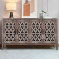 Credenza Sideboard Kitchen Storage Cabinet, TV Cabinet with Adjustable Shelf, Pantry Cabinet for Kitchen Dining Room