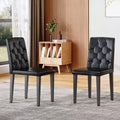 TUYOHW Chaises de salle à manger sans accoudoirs, Chaises de cuisine rembourrées en similicuir avec pieds antidérapants réglables, Chaises de salle à manger en métal