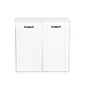 VIYET 30.3 Storage Cabinet, White Particle Board+MDF Storage Cabinet w/ 2 Removable Liner Bags (Light/Dark Sorting+Handles)