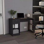 TUYOHW 47 Bureau en bois, bureau à domicile avec un tiroir, quatre étagères, grand espace pour les jambes, bureau d'ordinateur moderne pour l'étude, le bureau, la salle de jeux