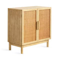 Kate and Laurel Ori Rattan Accent Floor Cabinet, Natural, 30x15x31