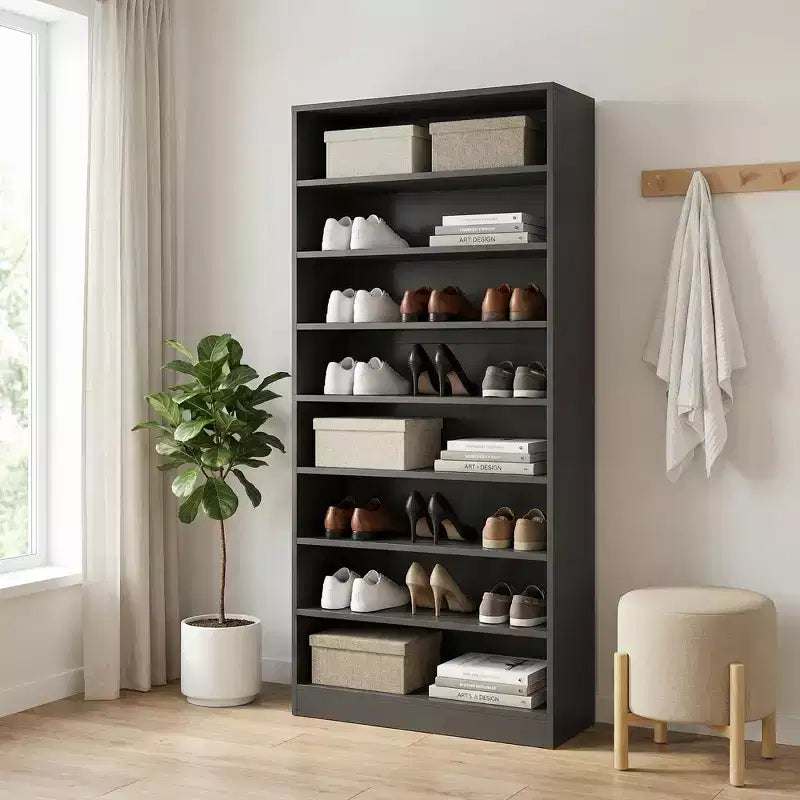 MAYEERTY 9-Tier Freestanding Shoe Cabinet, Large Capacity Storage Rack for 40-45 Pairs Shoes