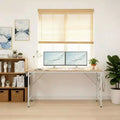Karl Home 63 Computer Desk for Home Office ,Study Writing Desk with Storage, Side Hooks & Adjustable Feet