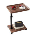 C-Shape End Table,Height-Adjustable, Sliding Sofa Desk with 360 Swivel & Wheels for Laptop, Snacks in Living Room, Bedroom
