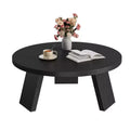33.5 Round Modern Coffee Table  3-Leg Sturdy Design  Space-Saving Cocktail Table for Living Room (1-Pack)