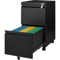 BALHAM TRADE-2 Drawer Mobile File Cabinet , with Lock Under Metal Rolling Filing Cabinet for Home Office