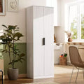 VINGLI 70 Modern Pantry Cabinet with Fluted Doors, 5 Adjustable Shelves, Tall Storage Solution