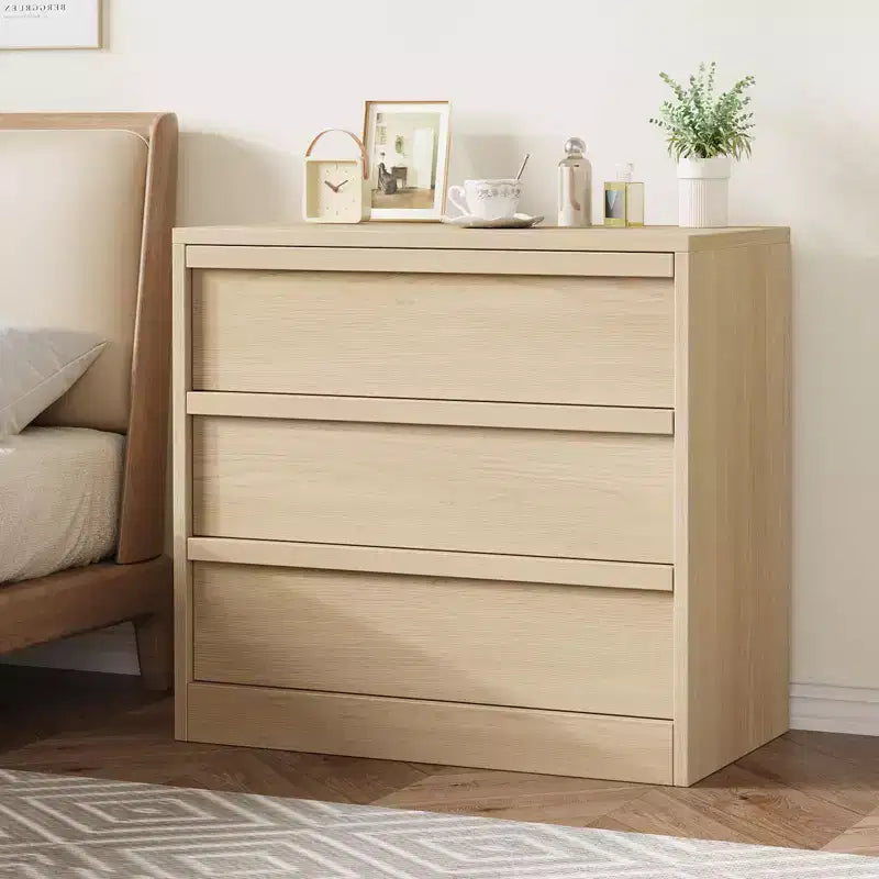 3-Drawer Dresser | Natural Oak Nightstand & Modern Small Chest of Drawers with Ample Storage for Bedroom, Living Room, Nursery & Entryway