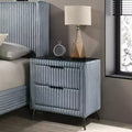 GDFStudio Arwyn Corduroy Upholstered Nightstand with Two Drawers