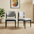 Dovelina Set of 2 Modern Upholstered Dining Chair with Solid Wood Legs Side Chair for Kitchen Dining Room Living Room