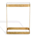Viktor Forged Metal Accent Table - SFV9547 - Brass/Clear - Safavieh Couture