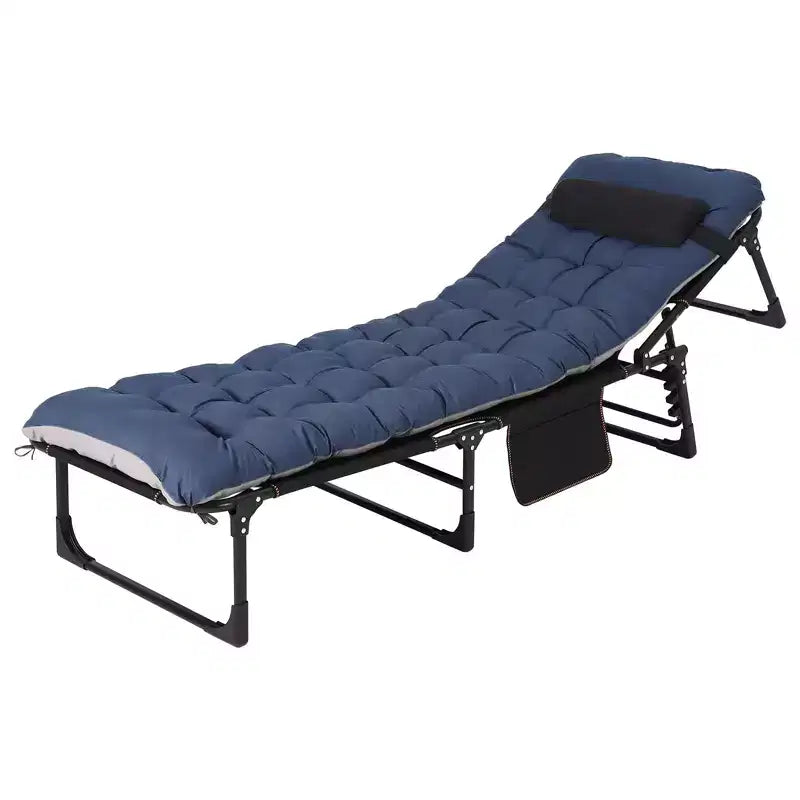 600D Double Layer Oxford Portable Folding Camping Cot for Adults, Foldable Camping Bed with Mattress Ideal for Home, Office, Nap, Beach & Travel