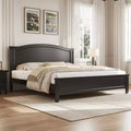 Whisen Platform Bed Bed Frame with Headboard,with Wooden Slat Support Legs