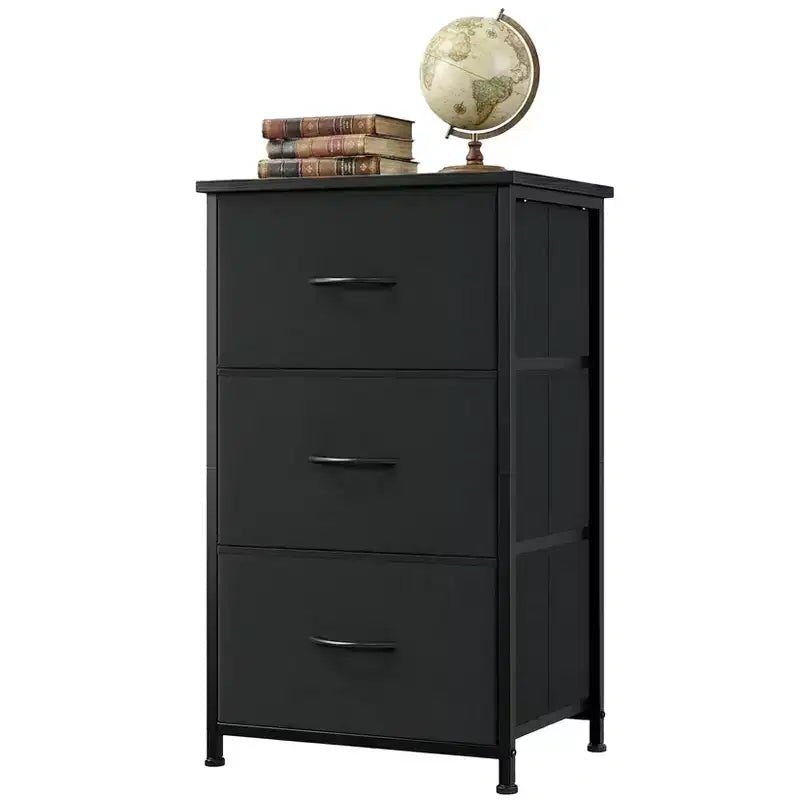 Acekool Slim 3 Drawer Dresser with Removable Fabric Bins for Bedroom Living Room Entryway