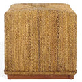 Donnabella Woven Abaca Ottoman - CWK2020 - Natural - Safavieh Couture