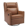 Flash Furniture Cash Swivel Glider Rocker Manual Recliner Chair, 270 Degree Swivel, USB/USB-C Charging Ports, Perfect for Living Room or Nursery